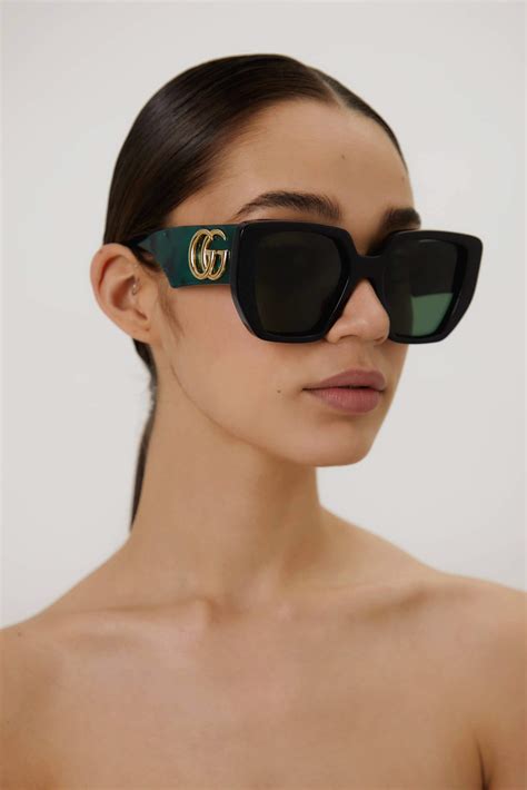 lentes verdes gucci|oversized gucci sunglasses.